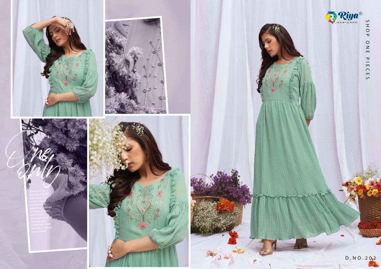 RIYA DESIGNER PRESENT ARTERY VOL 2 READY TO WEAR LONG GOWN STYLE DESIGNER KURTI IN WHOLESALE PRICE IN SURAT - SAI DRESSES