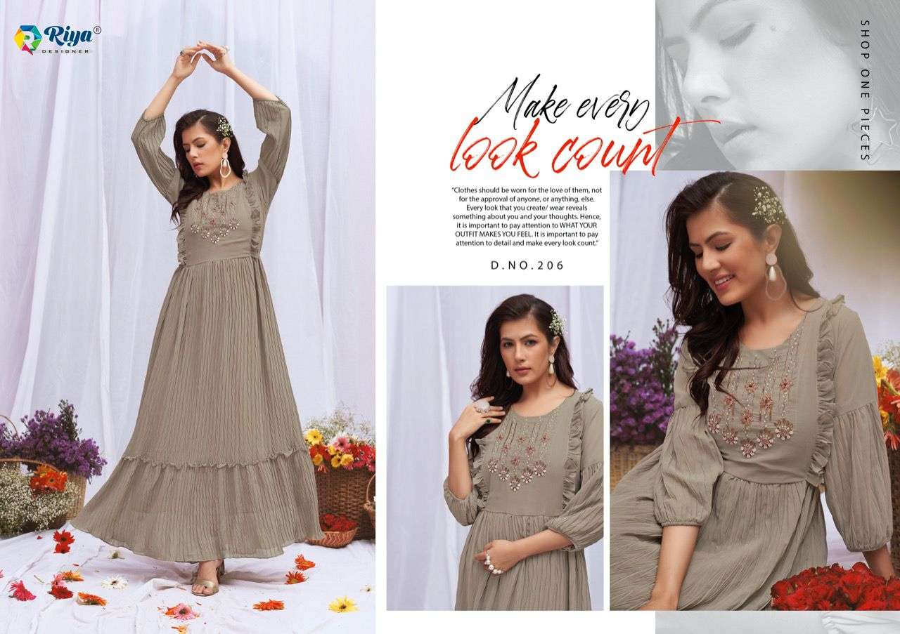 RIYA DESIGNER PRESENT ARTERY VOL 2 READY TO WEAR LONG GOWN STYLE DESIGNER KURTI IN WHOLESALE PRICE IN SURAT - SAI DRESSES