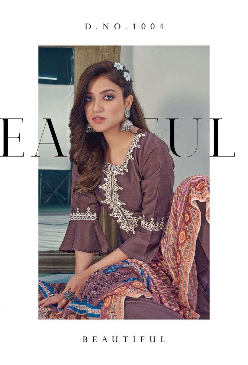 RIYA DESIGNER PRESENT GLAMOROUS FESTIVE WEAR EXCLUSIVE CHINON READYMADE SALWAR SUITS IN WHOLESALE PRICE IN SURAT - SAI DRESSES