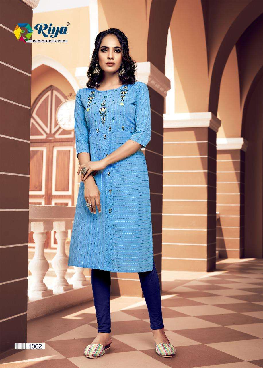 RIYA DESIGNER PRESENT KIAN COTTON SUMMER WEAR FANCY KURTI IN WHOLESALE PRICE IN SURAT - SAI DRESSES