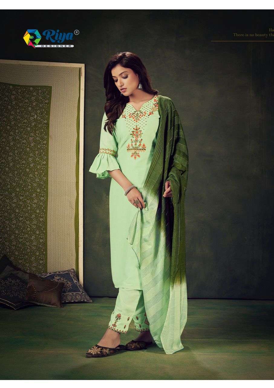 RIYA DESIGNER PRESENT NAZAKAT FULL STITCHED PURE VISCOSE SILK DESIGNER KURTI PANT WITH DUPATTA IN WHOLESALE PRICE IN SURAT - SAI DRESSES