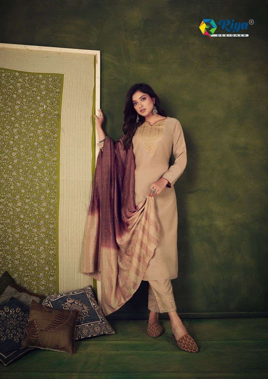 RIYA DESIGNER PRESENT NAZAKAT FULL STITCHED PURE VISCOSE SILK DESIGNER KURTI PANT WITH DUPATTA IN WHOLESALE PRICE IN SURAT - SAI DRESSES