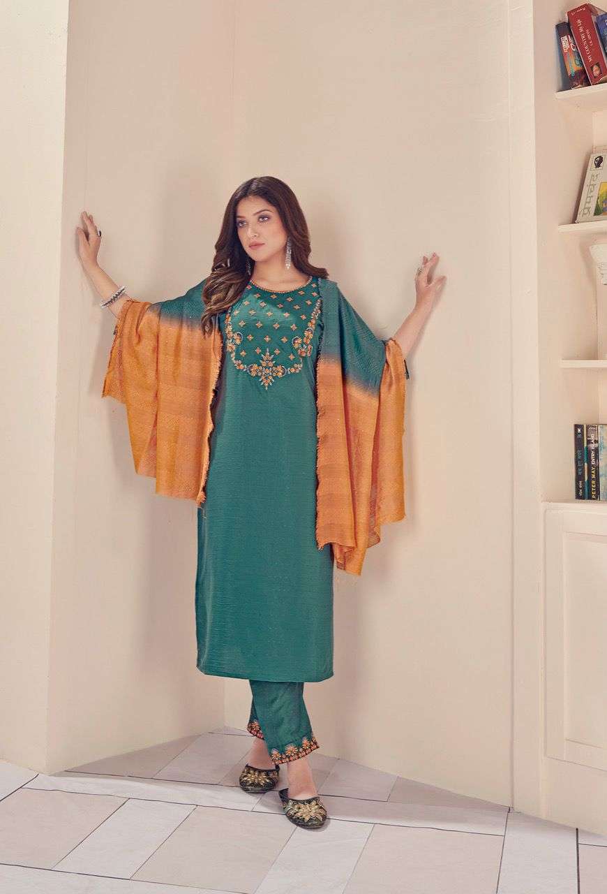 RIYA DESIGNER PRESENT SHANVI READYMADE FANCY KURTI PANT WITH DUPATTA IN WHOLESALE PRICE IN SURAT - SAI DRESSES