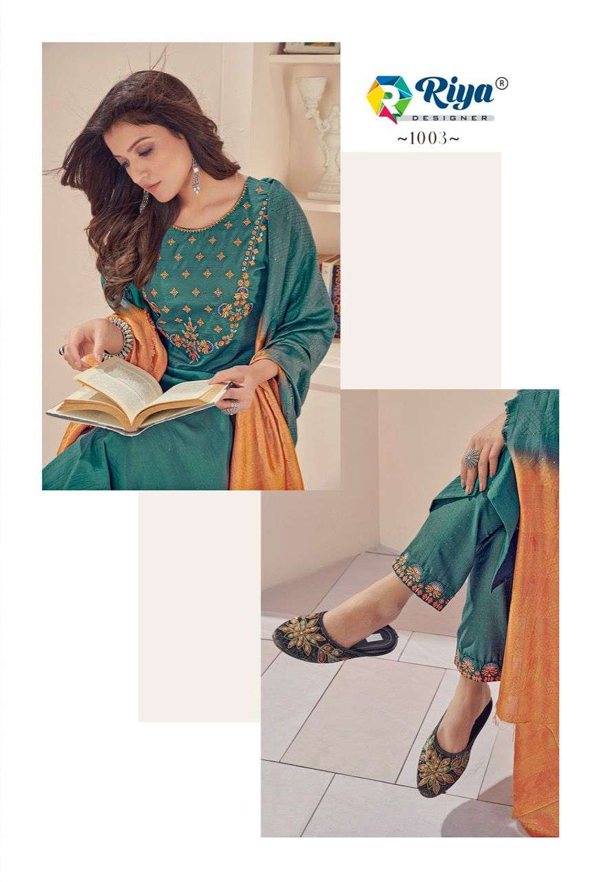 RIYA DESIGNER PRESENT SHANVI READYMADE FANCY KURTI PANT WITH DUPATTA IN WHOLESALE PRICE IN SURAT - SAI DRESSES
