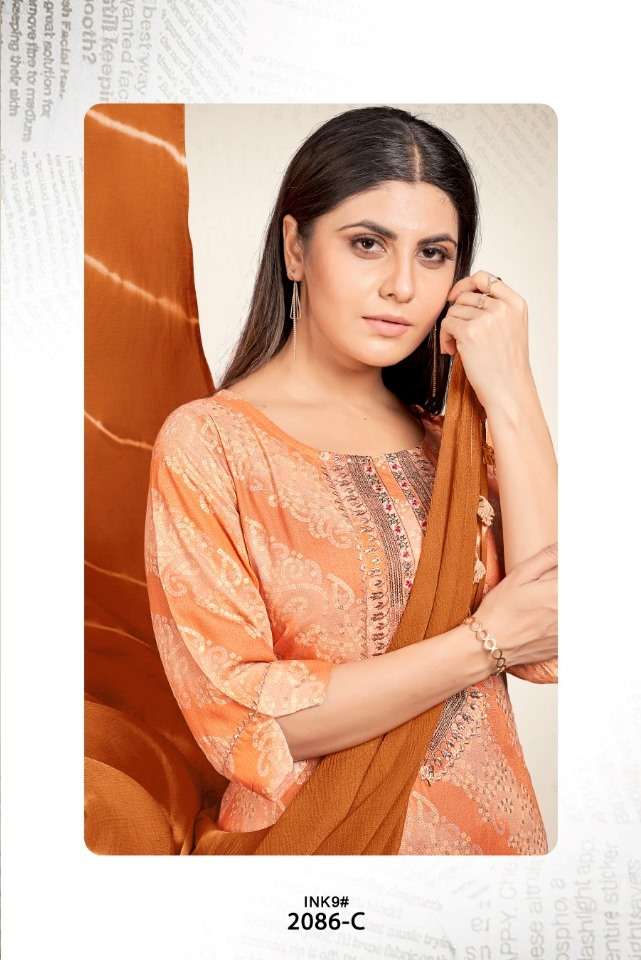 SAI DRESSES PRESENT D.NO 2086-C COMBO DRESS IN WHOLESALE PRICE IN SURAT - SAI DRESSES