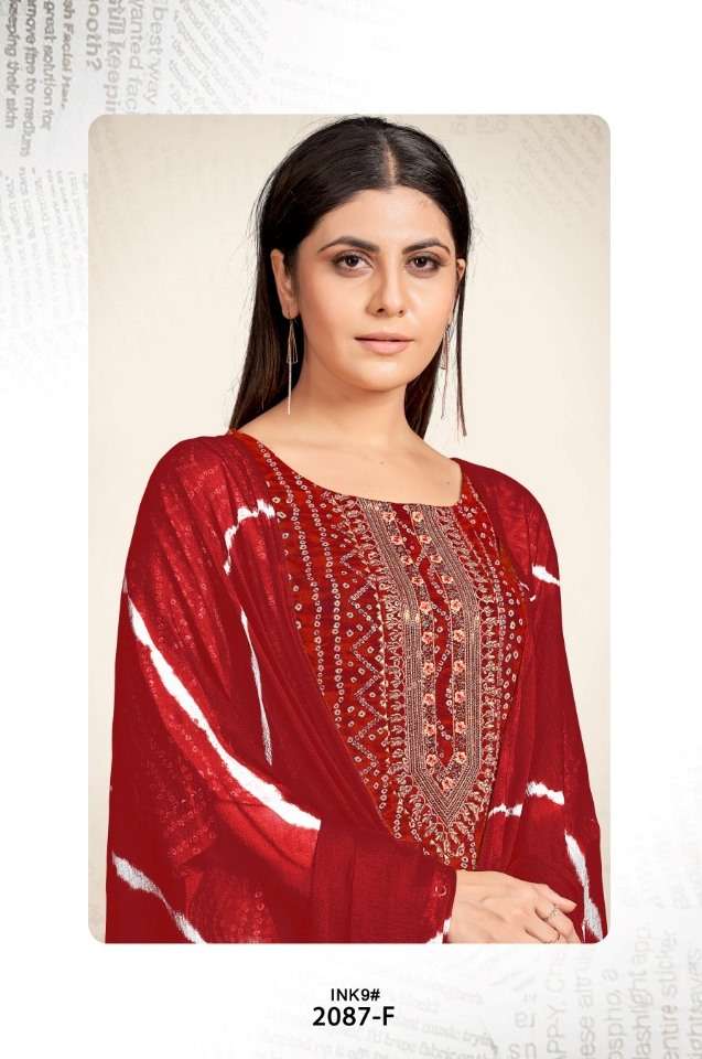 SAI DRESSES PRESENT D.NO 2087-F COMBO DRESS IN WHOLESALE PRICE IN SURAT - SAI DRESSES