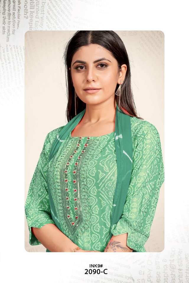 SAI DRESSES PRESENT D.NO 2090-C COMBO DRESS IN WHOLESALE PRICE IN SURAT - SAI DRESSES