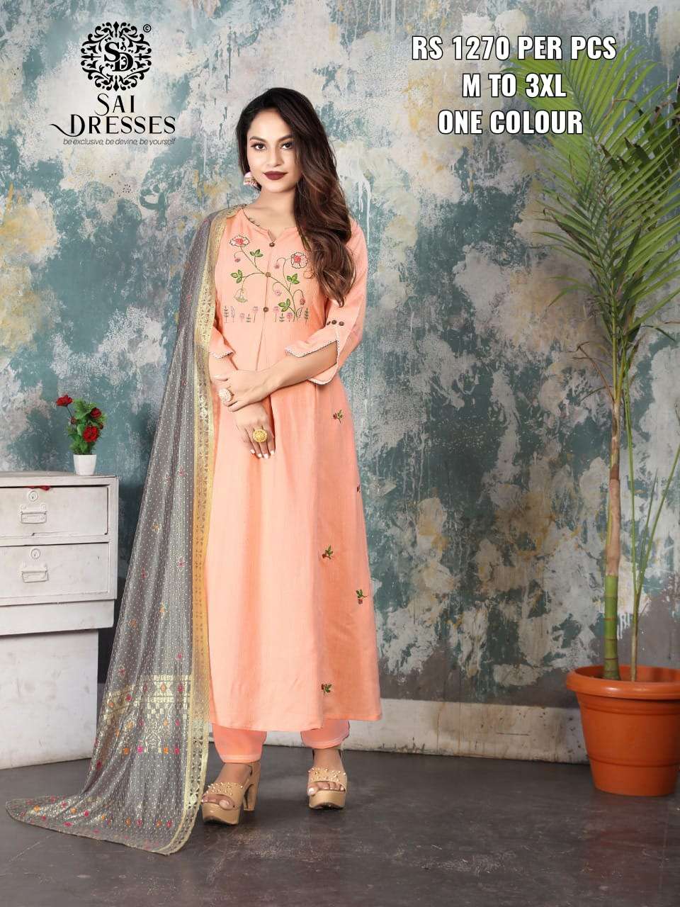 SAI DRESSES PRESENT DESIGNER COMBO DRESS IN WHOLESALE RATE IN SURAT 