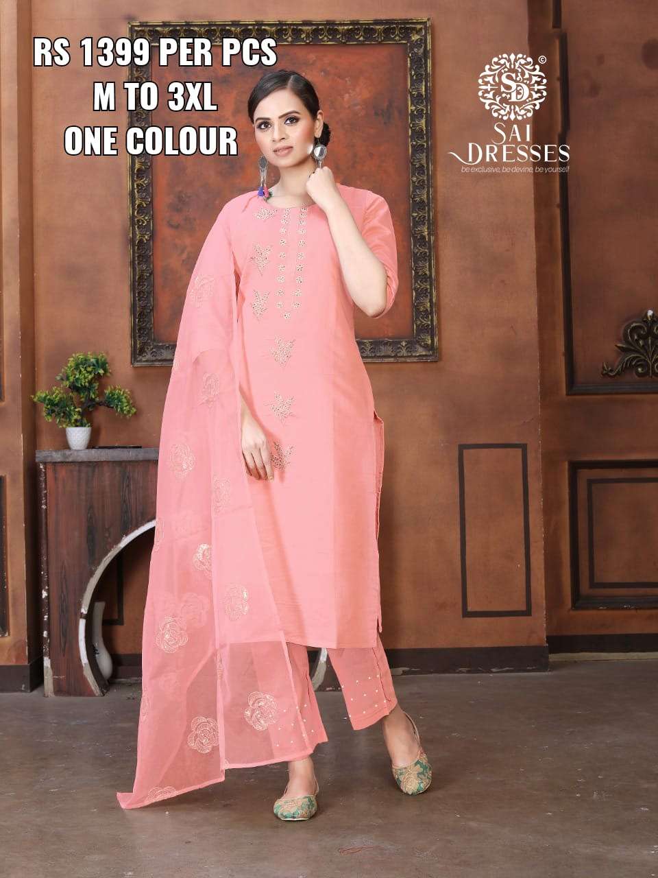 SAI DRESSES PRESENT EXCLUSIVE PANT STYLE DESIGNER COMBO SUITS IN WHOLESALE RATE IN SURAT