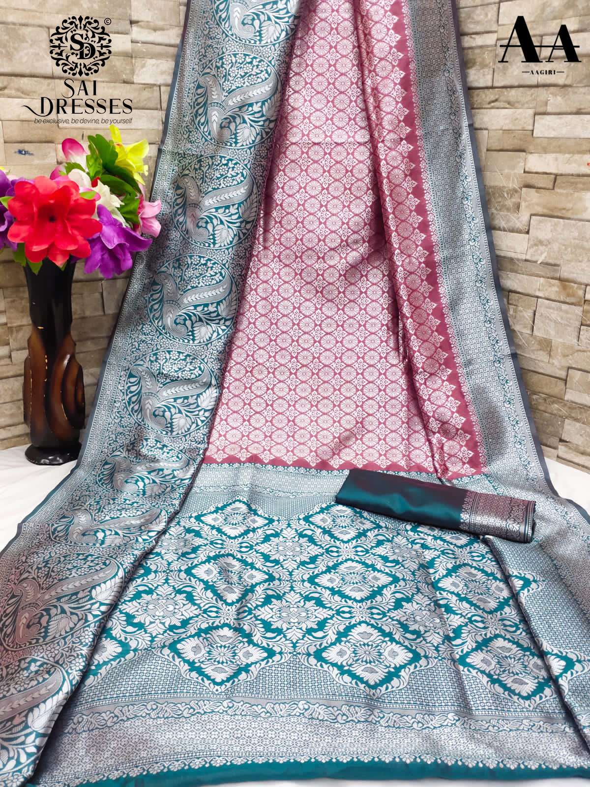 SAI DRESSES PRESENT LITCHI SILK BEAUTIFUL CELEBRITY SAREE IN WHOLESALE RATE IN SURAT 