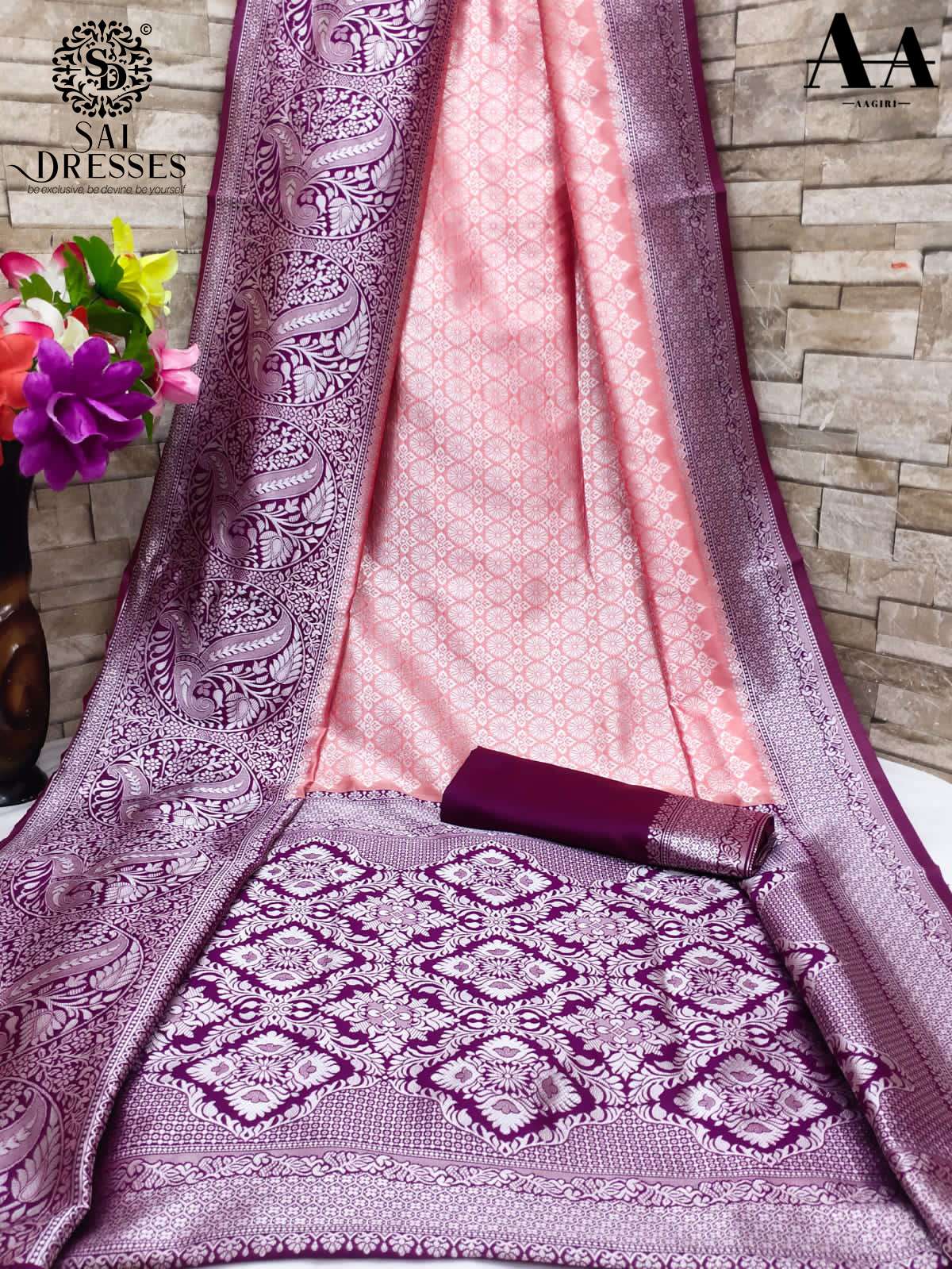 SAI DRESSES PRESENT LITCHI SILK BEAUTIFUL CELEBRITY SAREE IN WHOLESALE RATE IN SURAT 