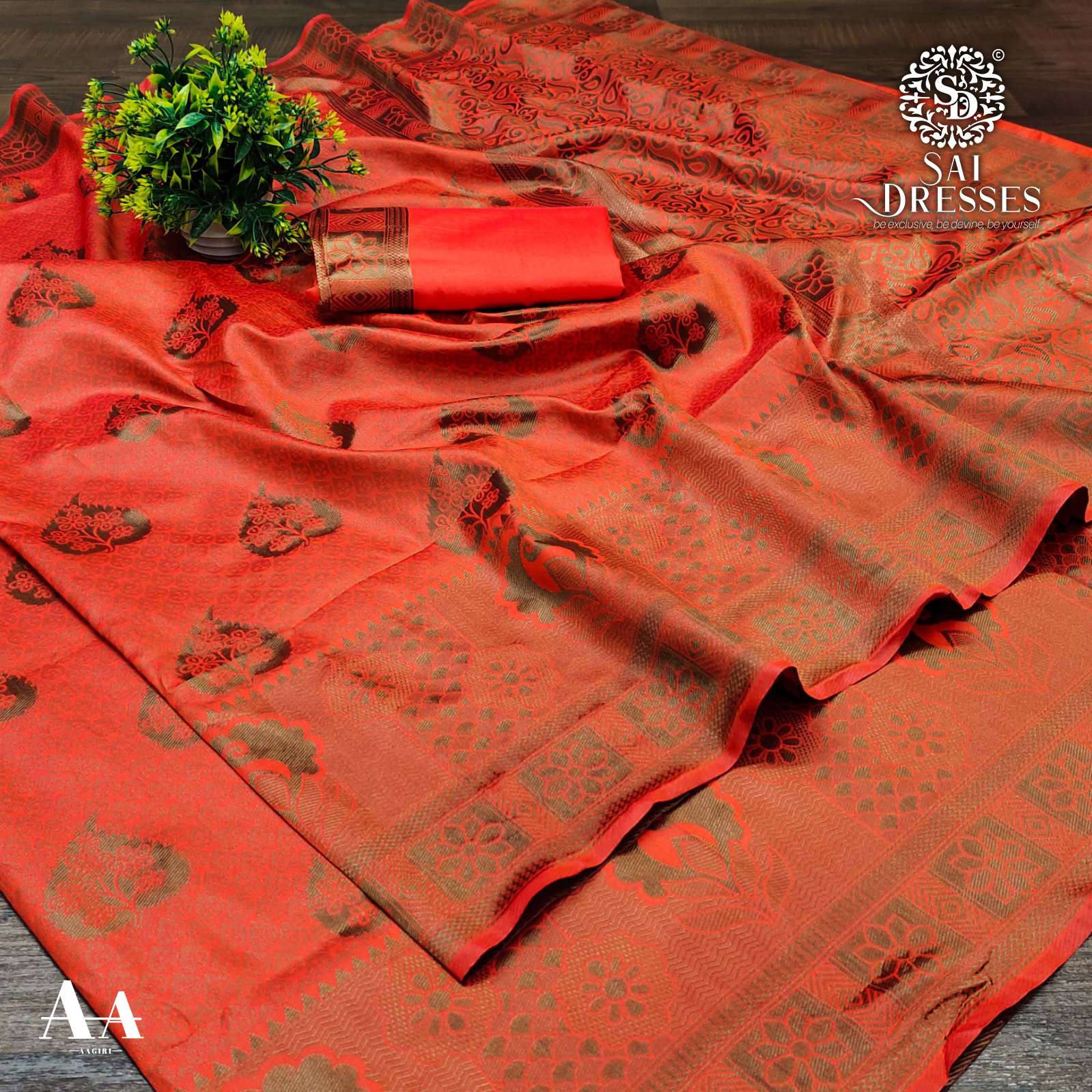 SAI DRESSES PRESENT LITCHI SILK BEAUTIFUL DESIGNER SAREE IN WHOLESALE RATE IN SURAT 