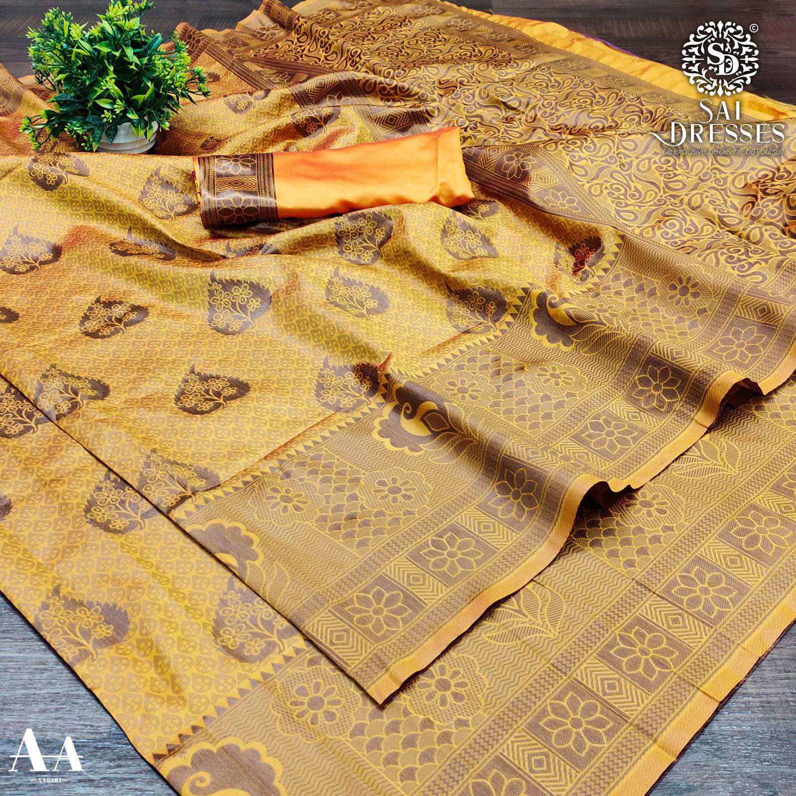 SAI DRESSES PRESENT LITCHI SILK BEAUTIFUL DESIGNER SAREE IN WHOLESALE RATE IN SURAT 