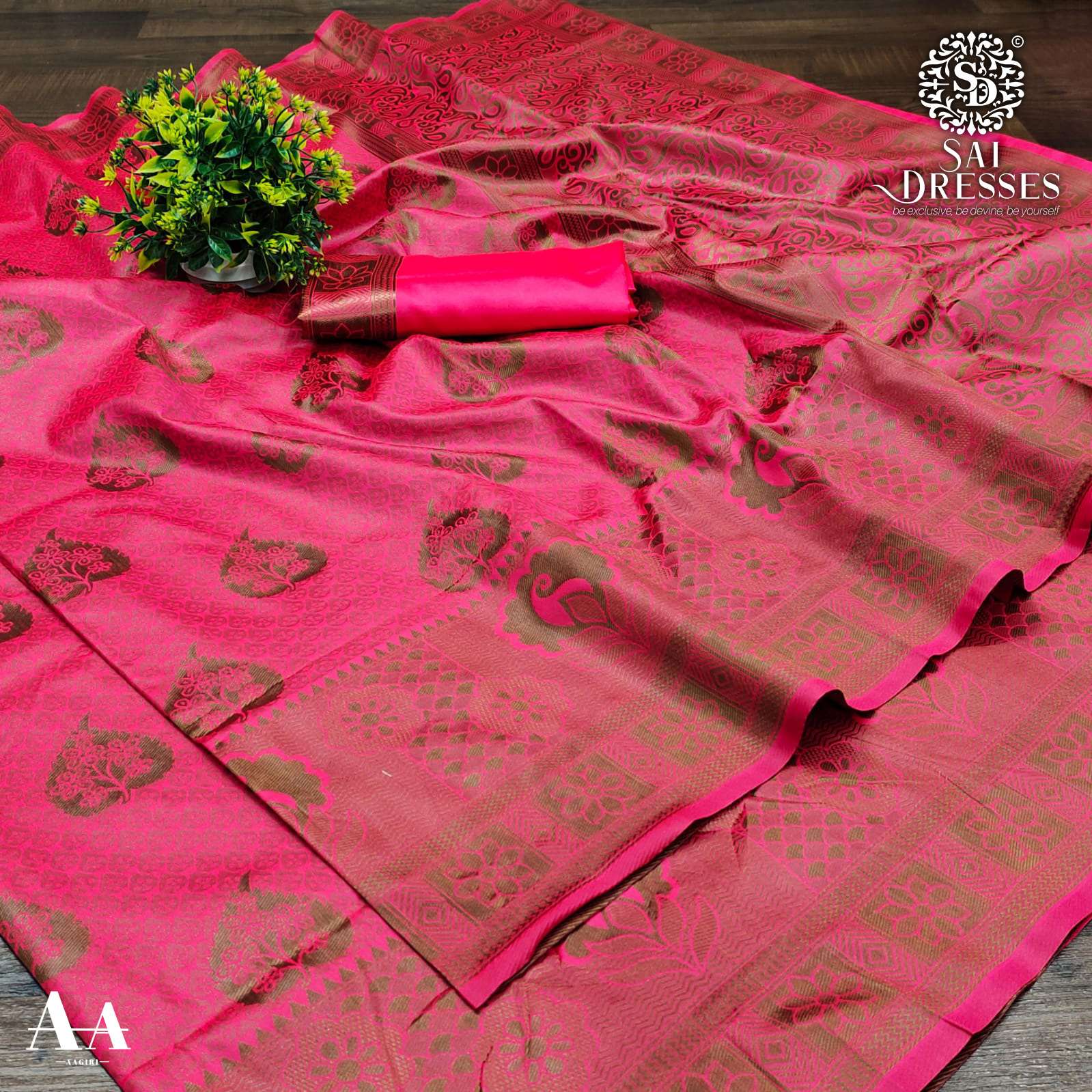 SAI DRESSES PRESENT LITCHI SILK BEAUTIFUL DESIGNER SAREE IN WHOLESALE RATE IN SURAT 