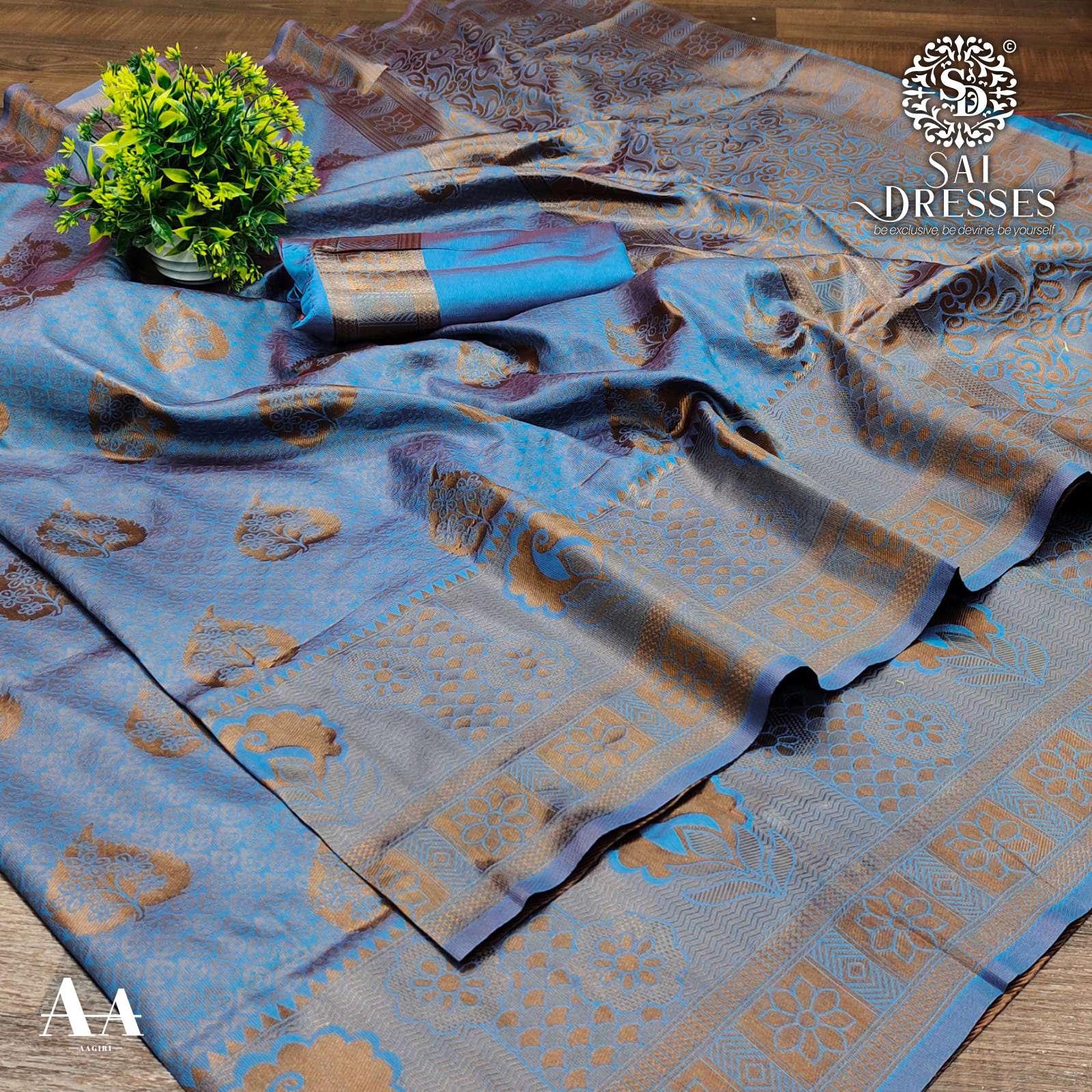 SAI DRESSES PRESENT LITCHI SILK BEAUTIFUL DESIGNER SAREE IN WHOLESALE RATE IN SURAT 