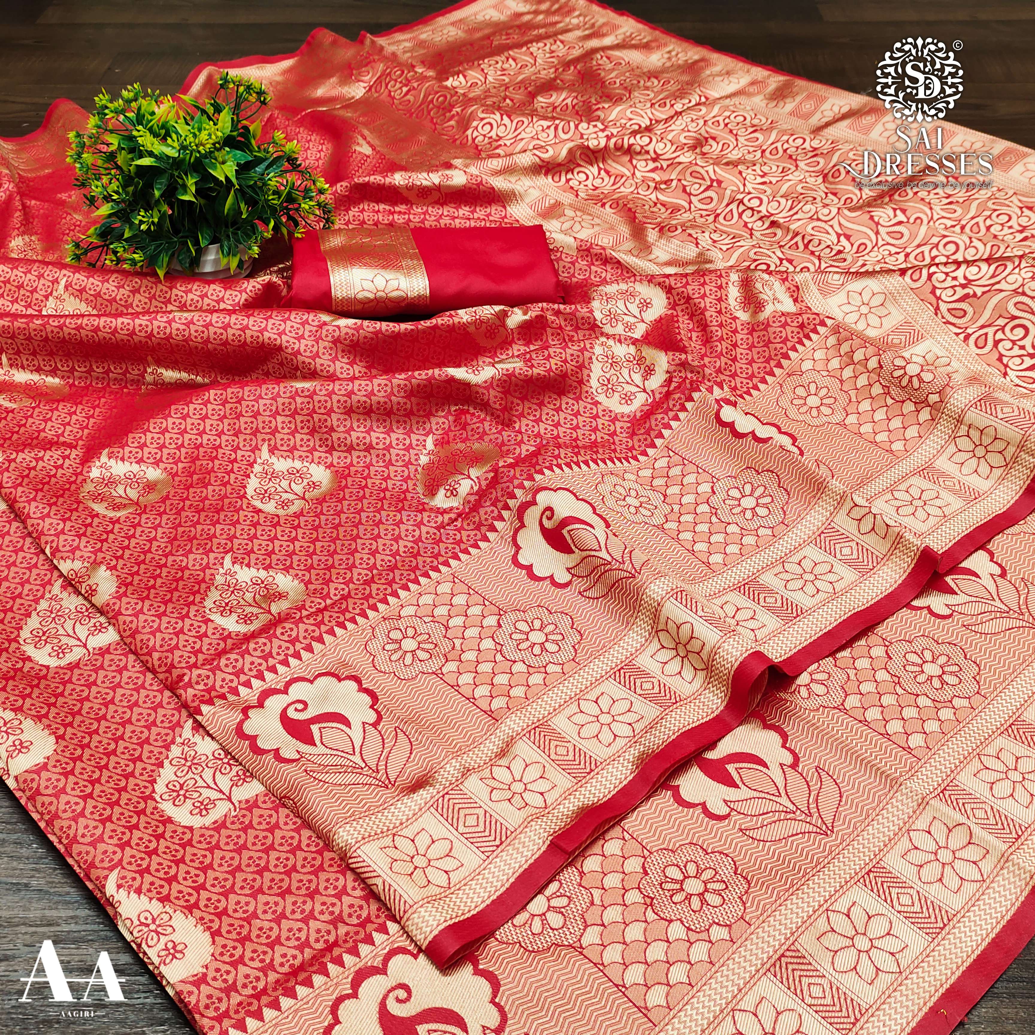 SAI DRESSES PRESENT LITCHI SILK BEAUTIFUL DESIGNER SAREE IN WHOLESALE RATE IN SURAT 