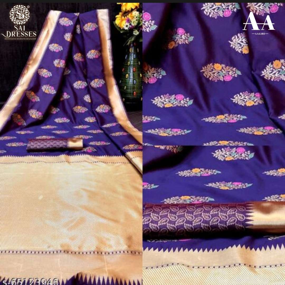 SAI DRESSES PRESENT LITCHI SILK BEAUTIFUL PARTY WEAR DESIGNER SAREE IN WHOLESALE RATE IN SURAT
