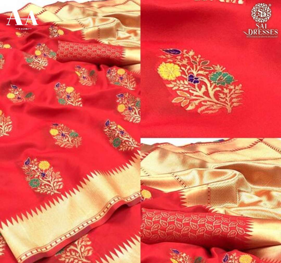 SAI DRESSES PRESENT LITCHI SILK BEAUTIFUL PARTY WEAR DESIGNER SAREE IN WHOLESALE RATE IN SURAT