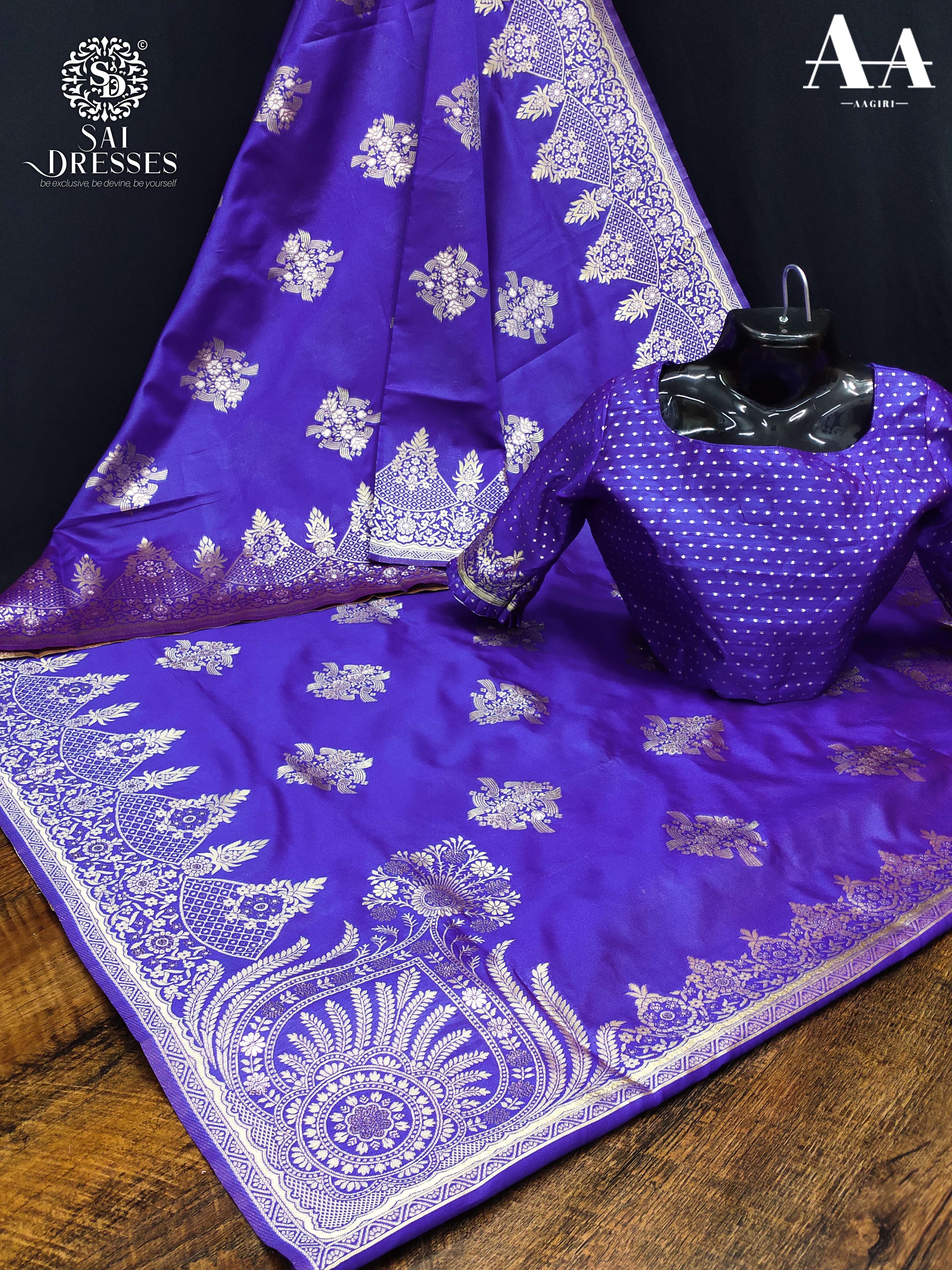 SAI DRESSES PRESENT LITCHI SILK BEAUTIFUL SAREE IN WHOLESALE RATE IN SURAT