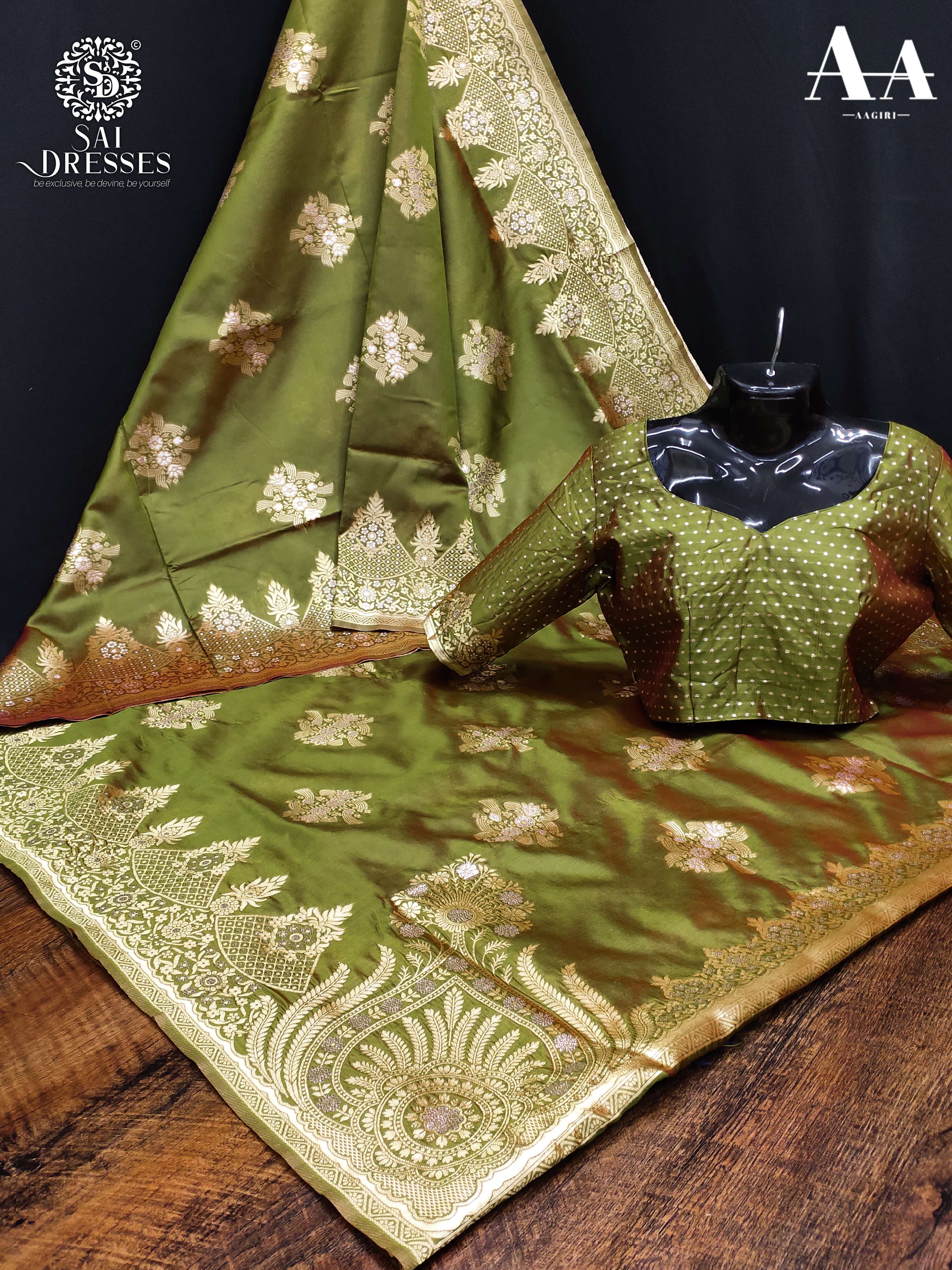 SAI DRESSES PRESENT LITCHI SILK BEAUTIFUL SAREE IN WHOLESALE RATE IN SURAT