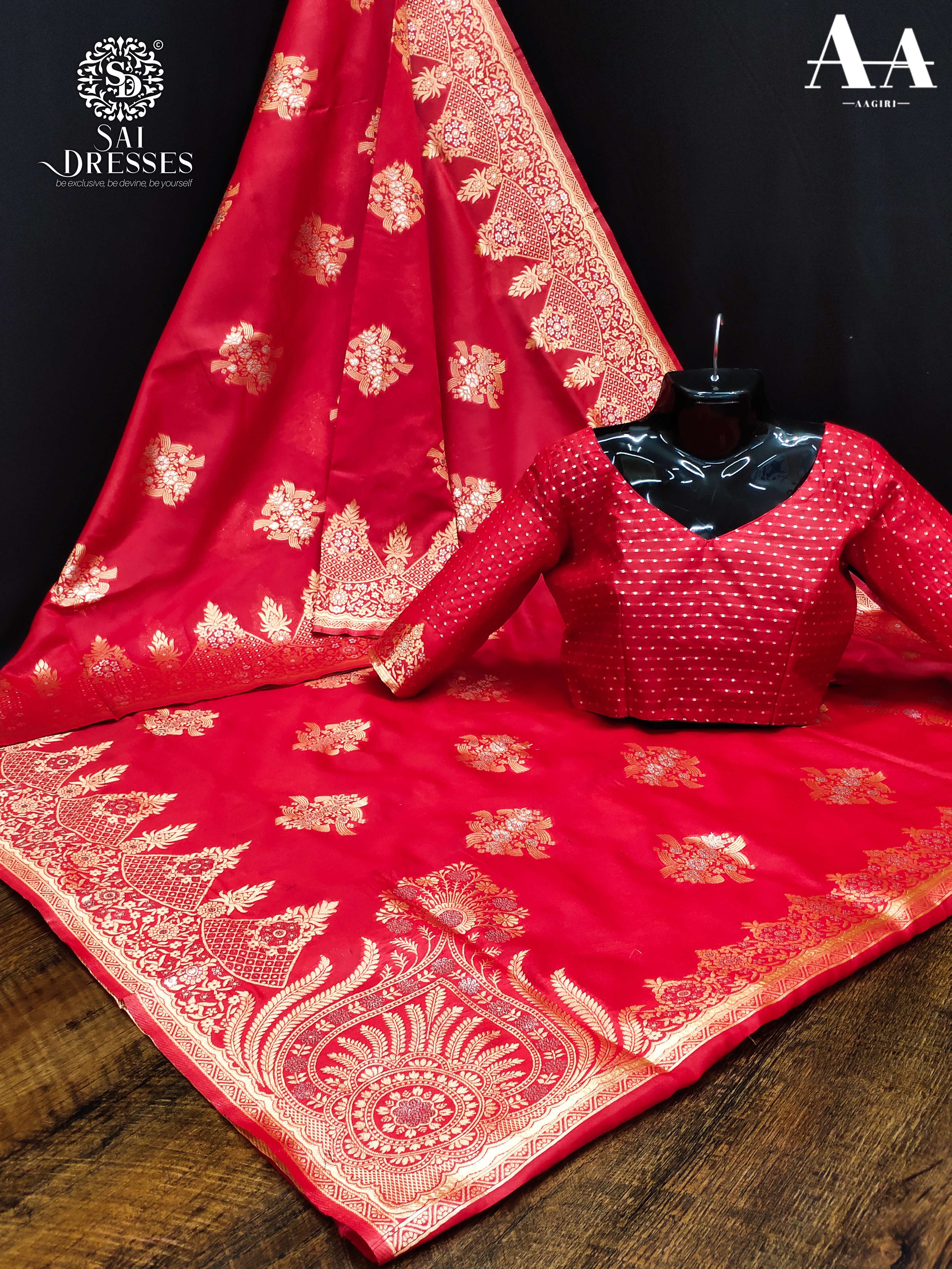 SAI DRESSES PRESENT LITCHI SILK BEAUTIFUL SAREE IN WHOLESALE RATE IN SURAT