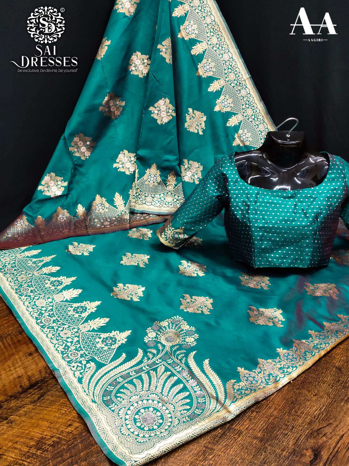 SAI DRESSES PRESENT LITCHI SILK BEAUTIFUL SAREE IN WHOLESALE RATE IN SURAT