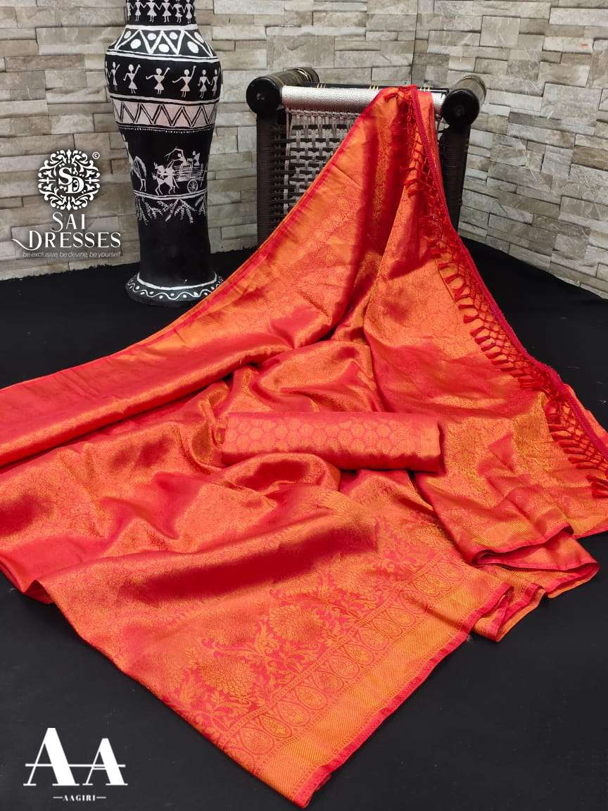 SAI DRESSES PRESENT NYLON SOFT SILK CELEBRITY DESIGNER SAREE IN WHOLESALE RATE IN SURAT