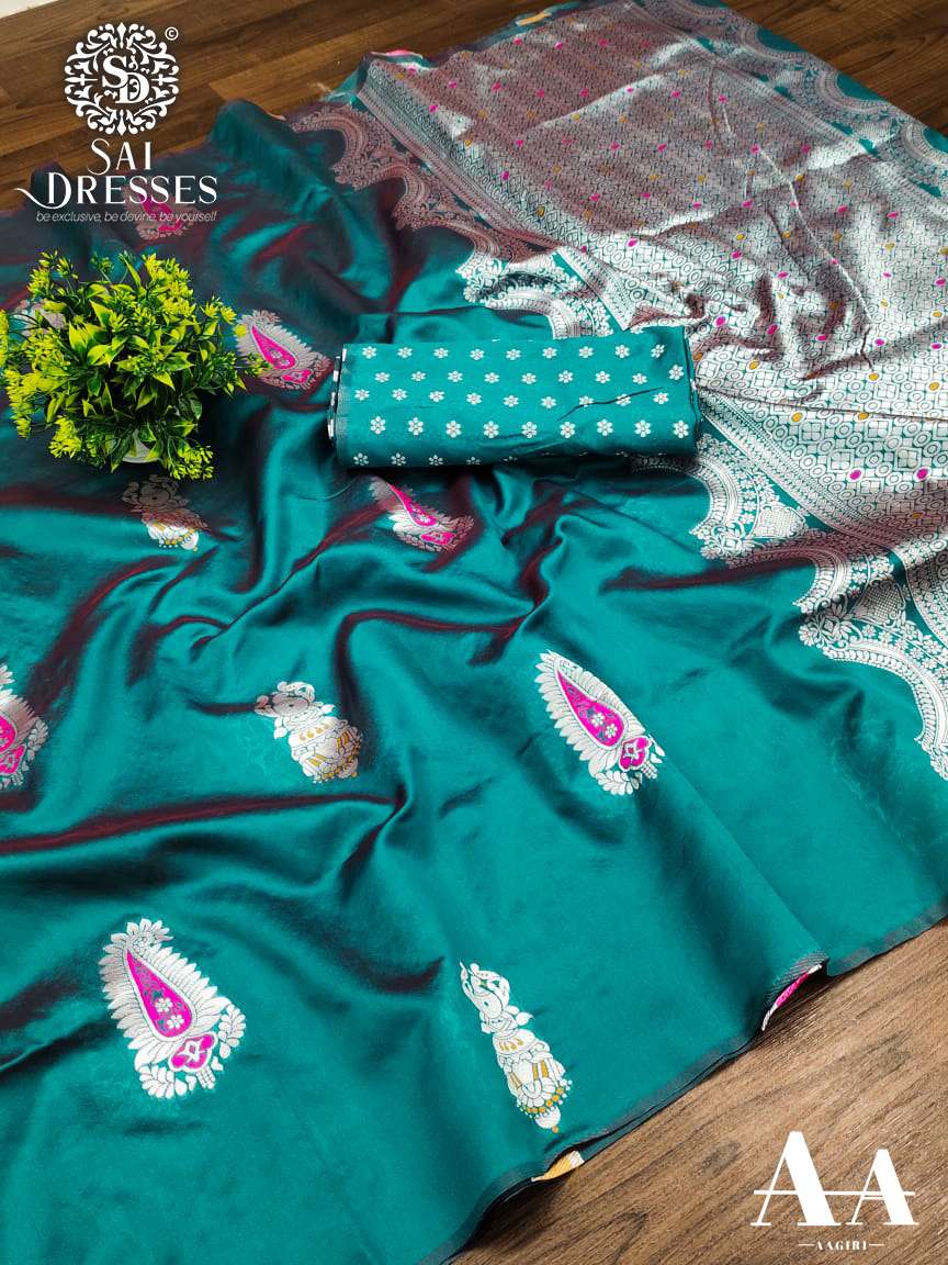 SAI DRESSES PRESENT LITCHI SILK DESIGNER SAREE IN WHOLESALE RATE IN SURAT 