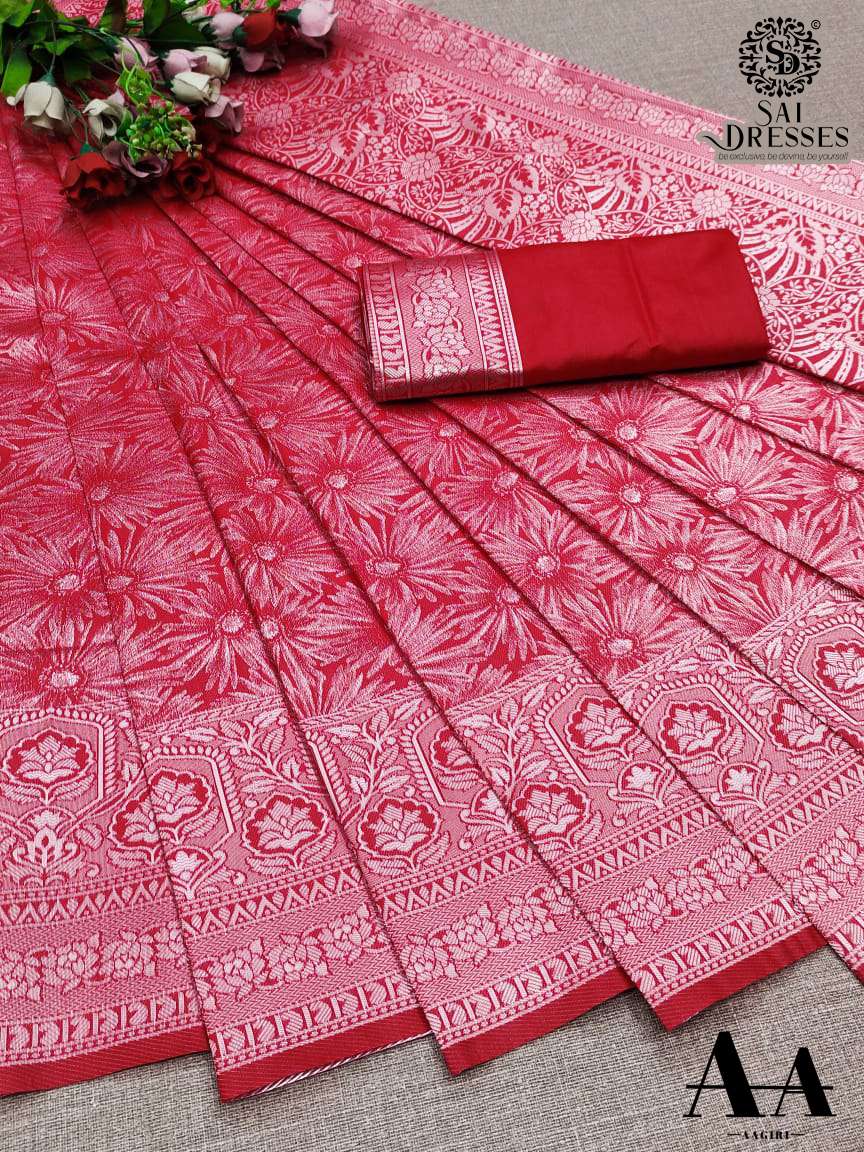 SAI DRESSES PRESENT LITCHI SILK FESTIVE WEAR DESIGNER SAREE IN WHOLESALE RATE IN SURAT 