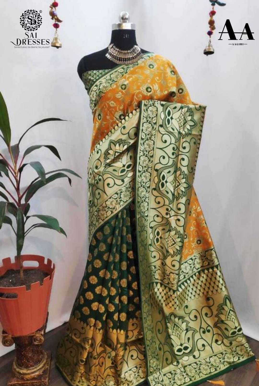 SAI DRESSES PRESENT LITCHI SILK PARTY WEAR DESIGNER SAREE IN WHOLESALE RATE IN SURAT 