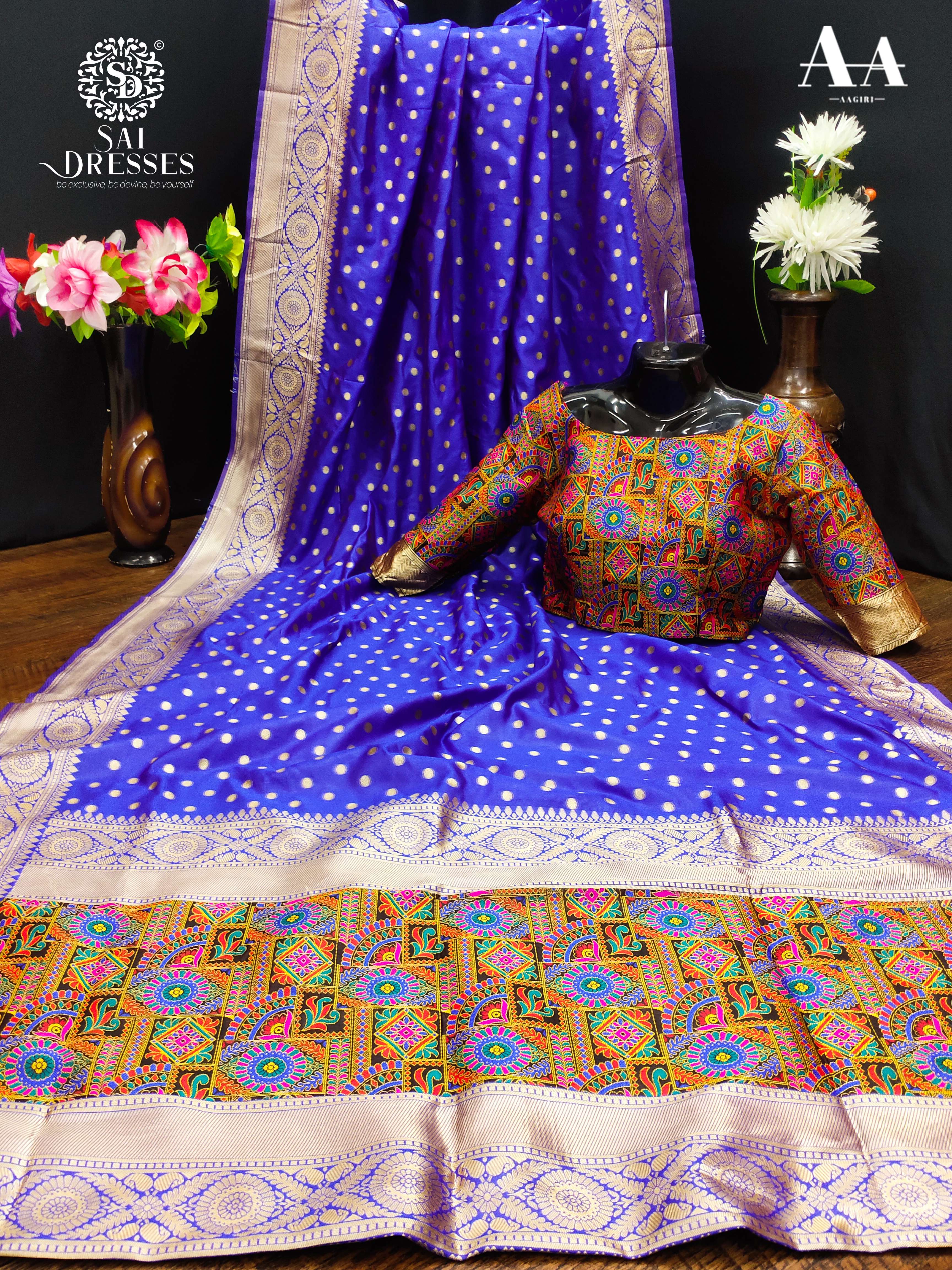 SAI DRESSES PRESENT LITCHI SILK PATOLA STYLE DESIGNER SAREE IN WHOLESALE RATE IN SURAT