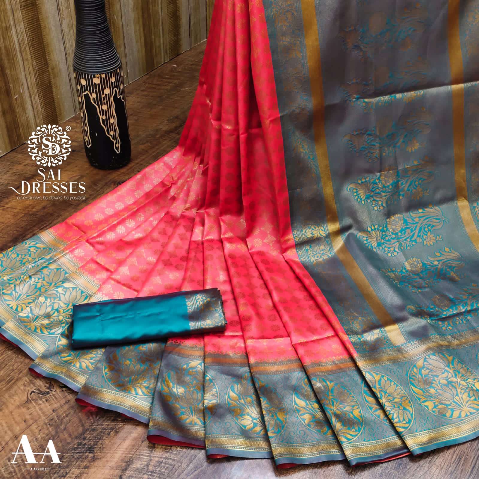 SAI DRESSES PRESENT LITCHI SILK TRADITIONAL DESIGNER SAREE IN WHOLESALE RATE IN SURAT