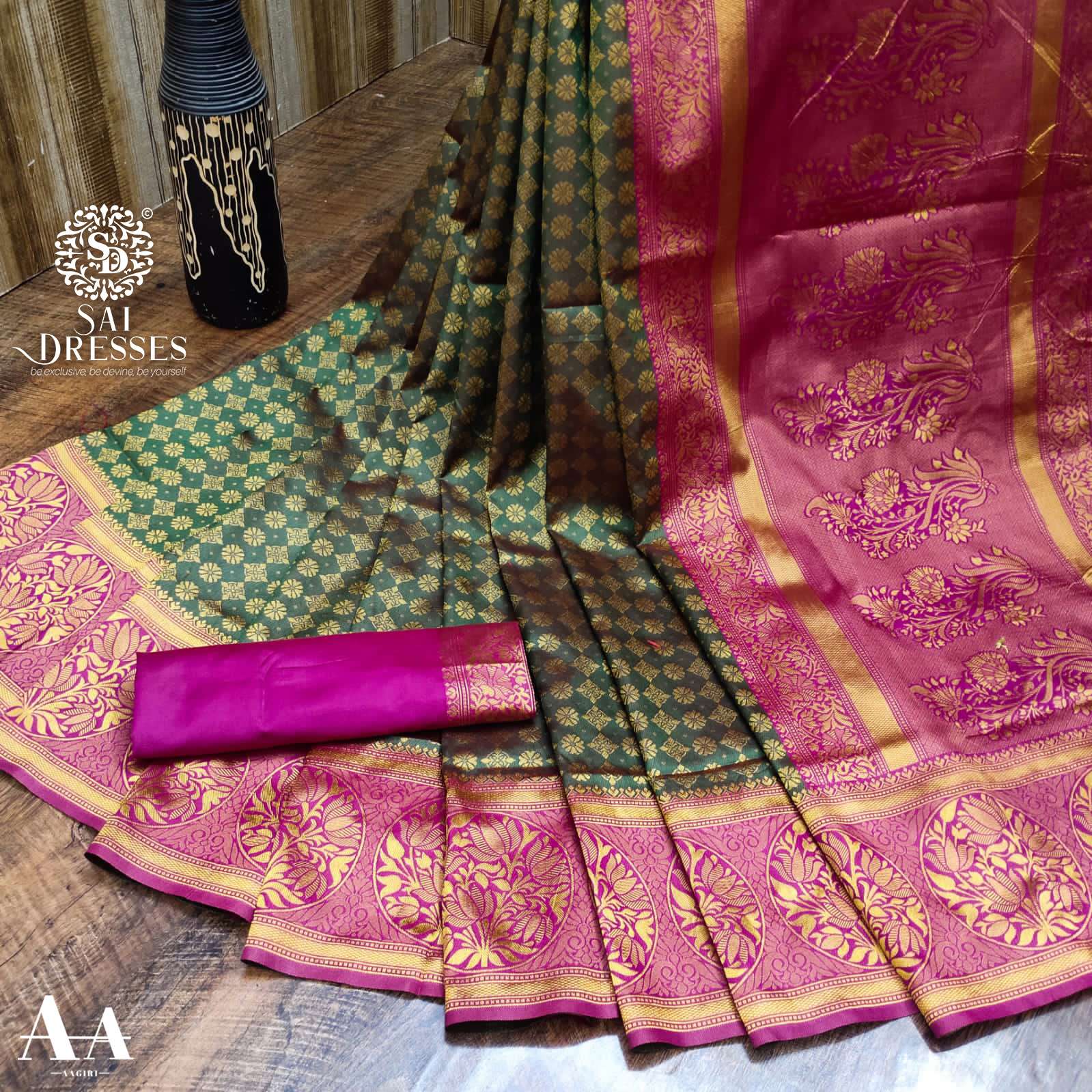 SAI DRESSES PRESENT LITCHI SILK TRADITIONAL DESIGNER SAREE IN WHOLESALE RATE IN SURAT