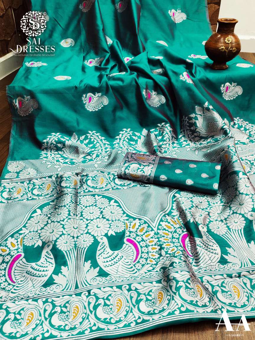 SAI DRESSES PRESENT LITCHI SILK TRADITIONAL SAREE WITH DESIGNER RICH PALLU IN WHOLESALE RATE IN SURAT