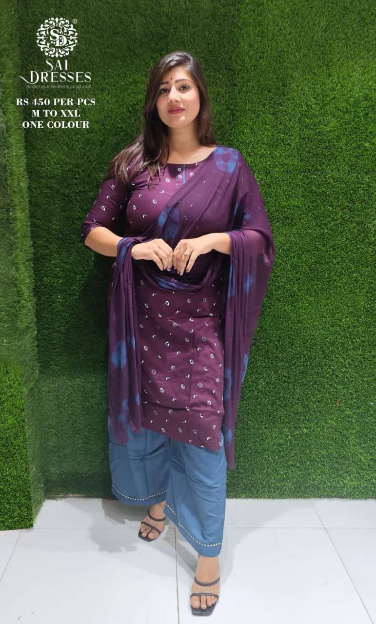 SAI DRESSES PRESENT PRINTED COMBO DRESS IN WHOLESALE RATE IN SURAT 