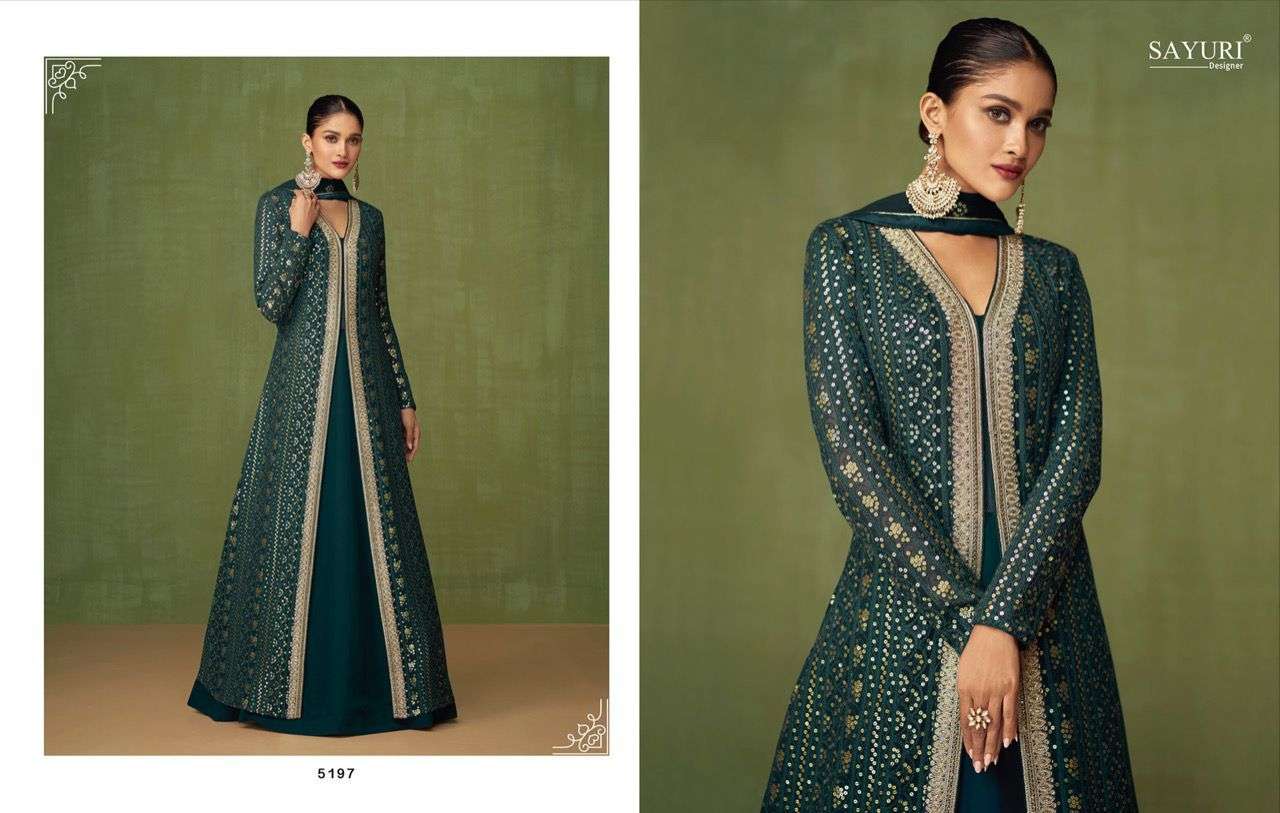 SAYURI DESIGNER PRESENT HEER READYMADE GEORGETTE PARTY WEAR DESIGNER SUITS IN WHOLESALE PRICE IN SURAT - SAI DRESSES