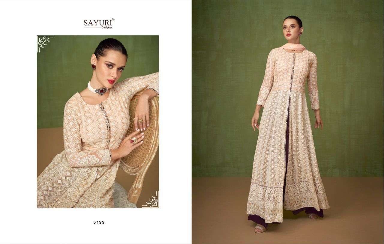 SAYURI DESIGNER PRESENT HEER READYMADE GEORGETTE PARTY WEAR DESIGNER SUITS IN WHOLESALE PRICE IN SURAT - SAI DRESSES