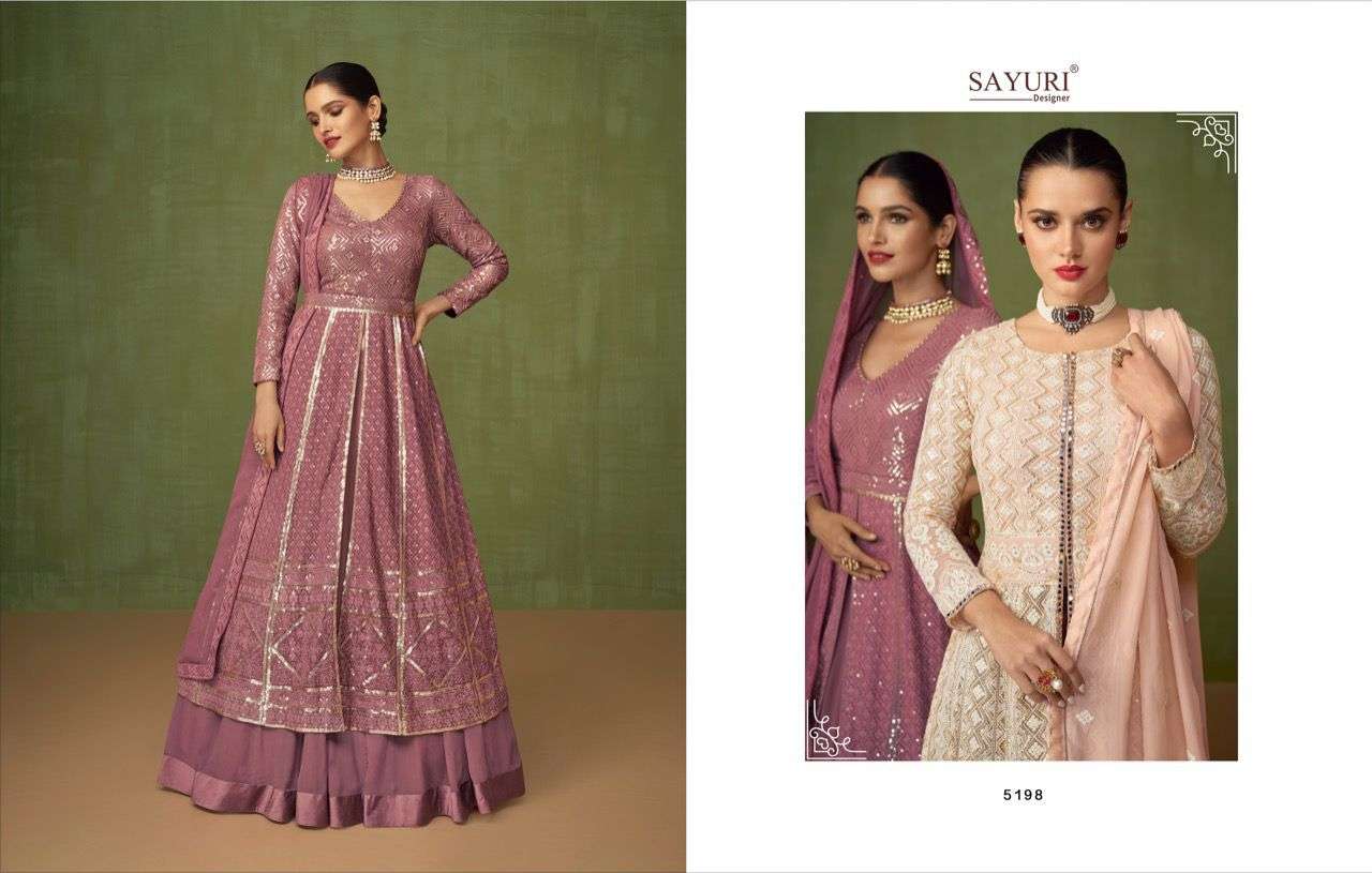 SAYURI DESIGNER PRESENT HEER READYMADE GEORGETTE PARTY WEAR DESIGNER SUITS IN WHOLESALE PRICE IN SURAT - SAI DRESSES