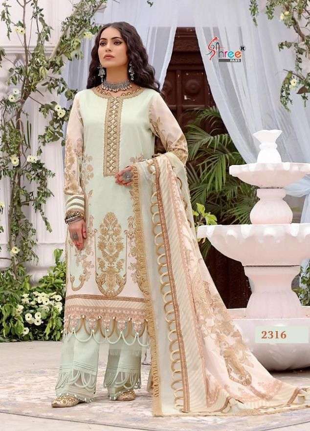 SHREE FABS PRESENT FIRDOUS PREMIUM COLLECTION VOL 5 PURE COTTON PAKISTANI SUITS IN WHOLESALE PRICE IN SURAT - SAI DRESSES
