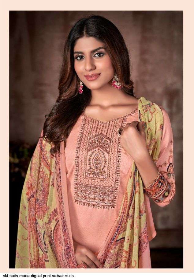 SKT SUITS PRESENT MARIA KARACHI DIGITAL PRINTED SALWAR SUITS IN WHOLESALE PRICE IN SURAT - SAI DRESSES