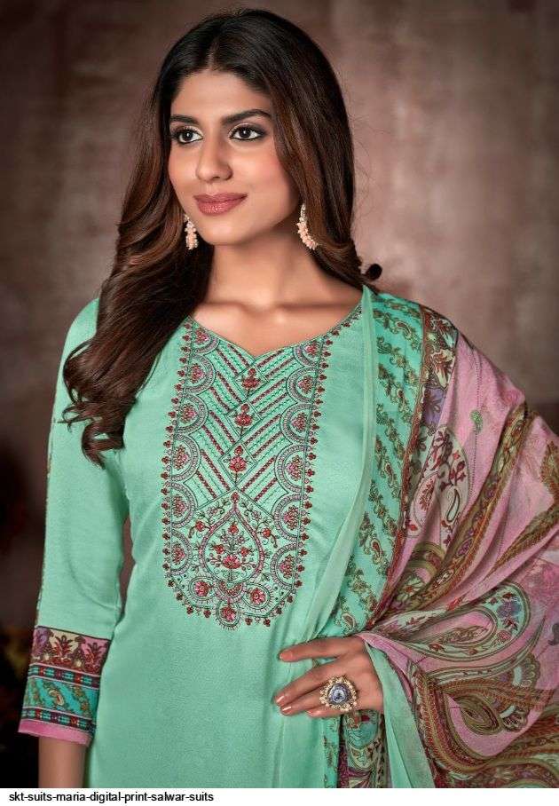 SKT SUITS PRESENT MARIA KARACHI DIGITAL PRINTED SALWAR SUITS IN WHOLESALE PRICE IN SURAT - SAI DRESSES
