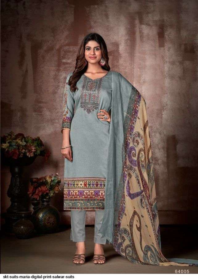 SKT SUITS PRESENT MARIA KARACHI DIGITAL PRINTED SALWAR SUITS IN WHOLESALE PRICE IN SURAT - SAI DRESSES