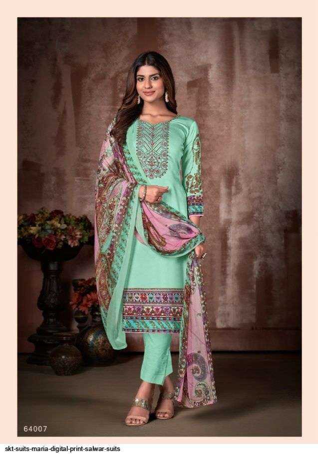 SKT SUITS PRESENT MARIA KARACHI DIGITAL PRINTED SALWAR SUITS IN WHOLESALE PRICE IN SURAT - SAI DRESSES