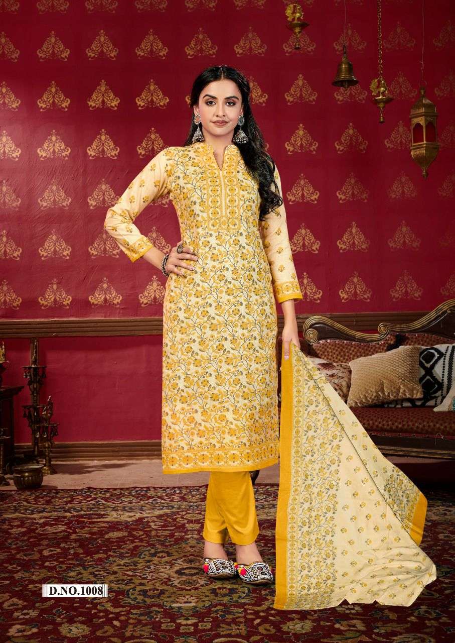 SKT SUITS PRESENT SUMMER COLLECTION VOL 2 DAILY WEAR PURE COTTON PANT STYLE DRESS MATERIAL IN WHOLESALE PRICE IN SURAT - SAI DRESSES