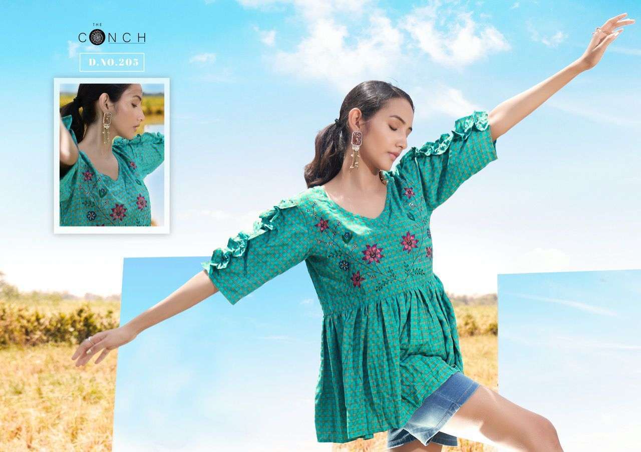 THE CONCH PRESENT COSTER VOL 2 DESIGNER SHORT TOPS FOR JEANS IN WHOLESALE PRICE IN SURAT - SAI DRESSES