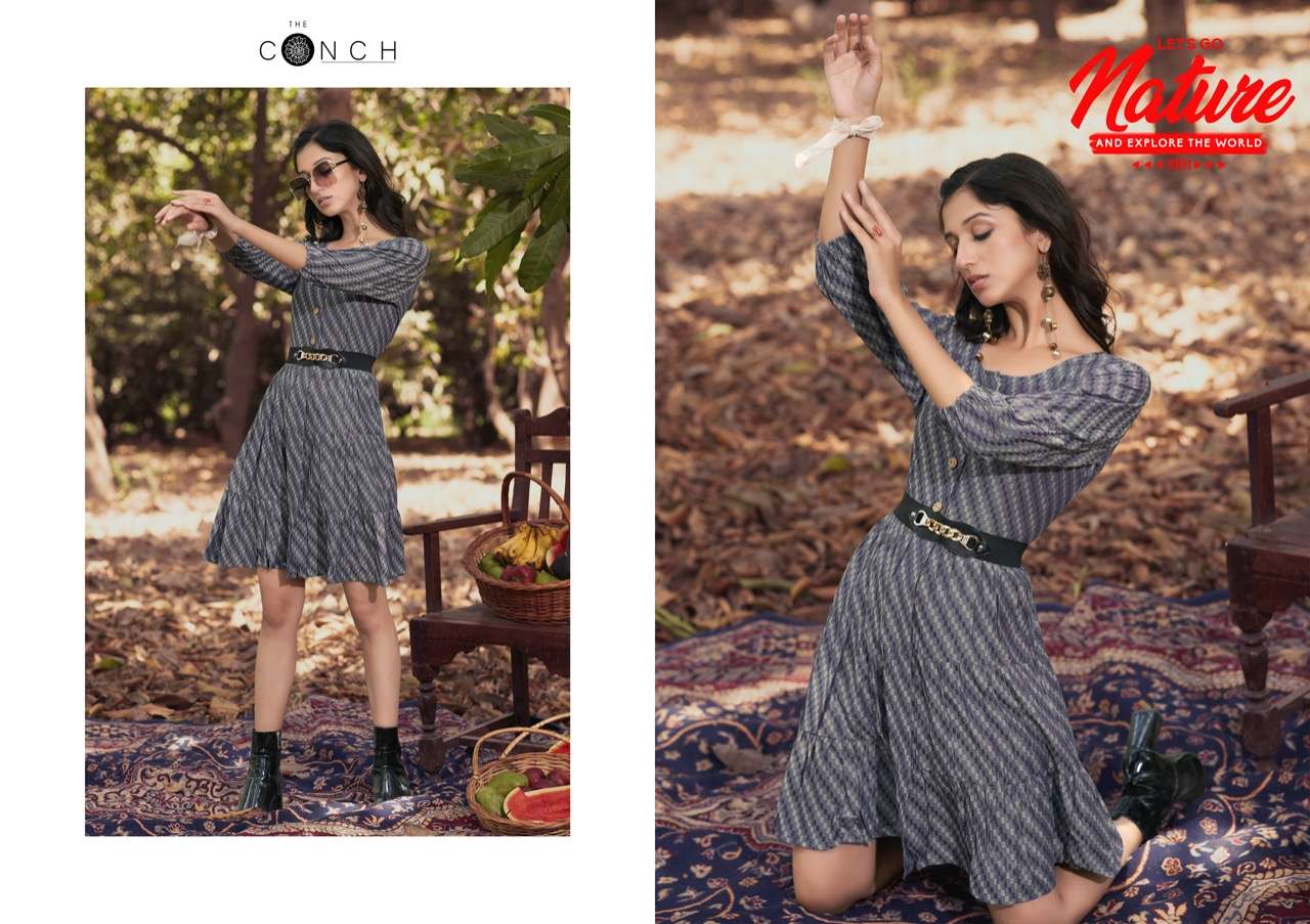 THE CONCH PRESENT COCKTAIL FANCY DESIGNER KURTIS IN WHOLESALE PRICE IN SURAT - SAI DRESSES