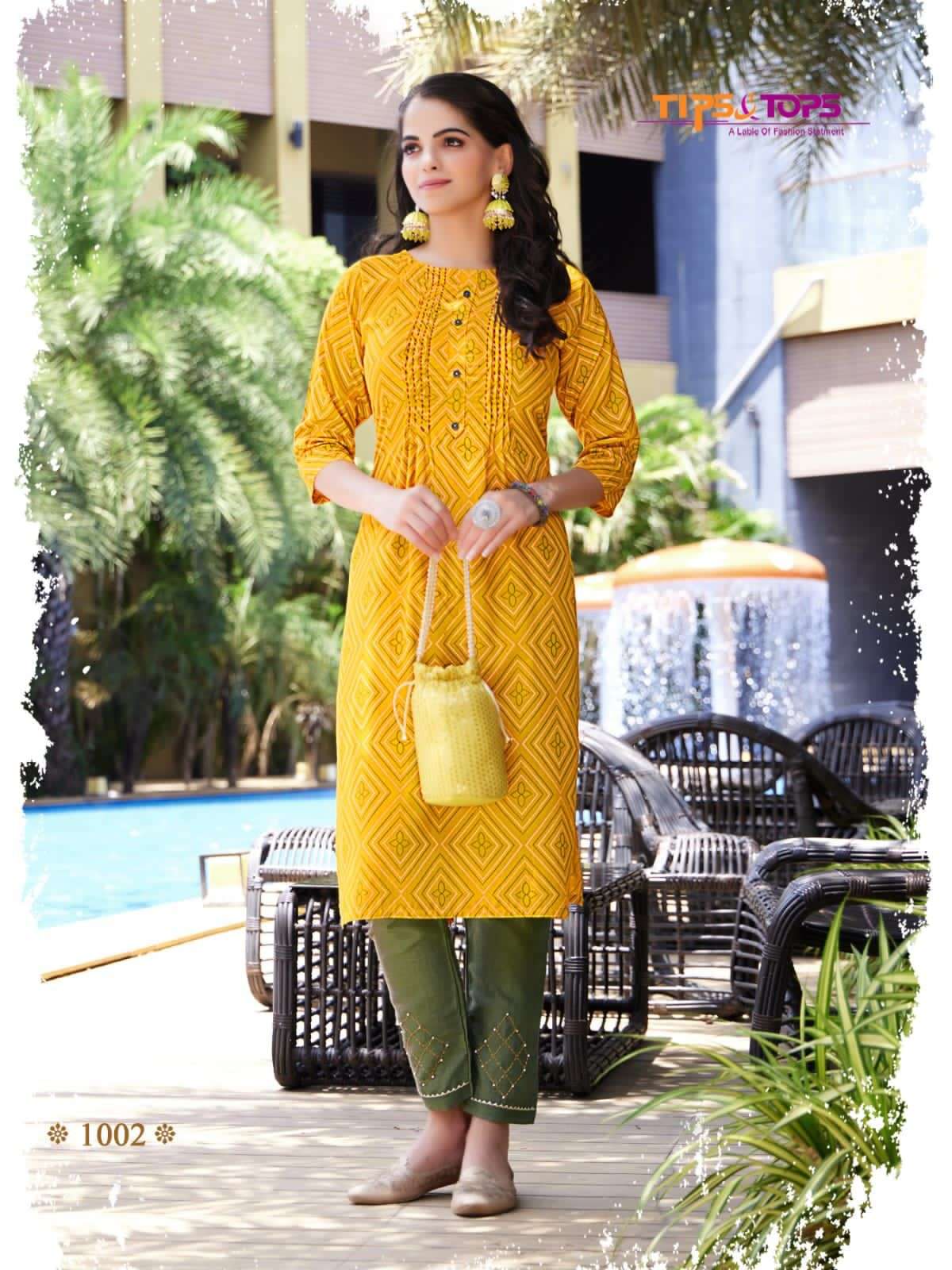 TIPS & TOPS PRESENT BANDHEJ VOL 3 READY TO DAILY WEAR RAYON WITH BANDHANI PRINTED KURTI PANT IN WHOLESALE PRICE IN SURAT - SAI DRESSES