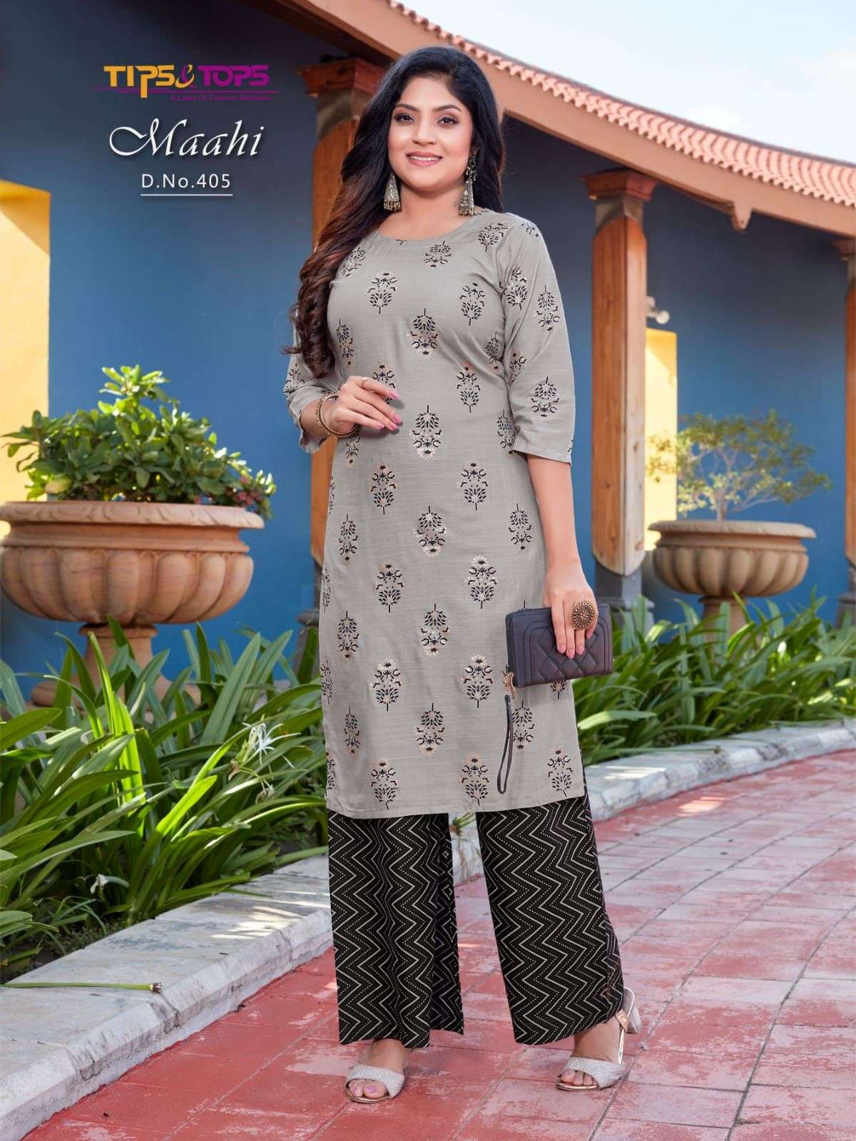 TIPS & TOPS PRESENT MAAHI VOL 4 READY TO WEAR RAYON PRINTED KURTI WITH PLAZZO IN WHOLESALE PRICE IN SURAT - SAI DRESSES