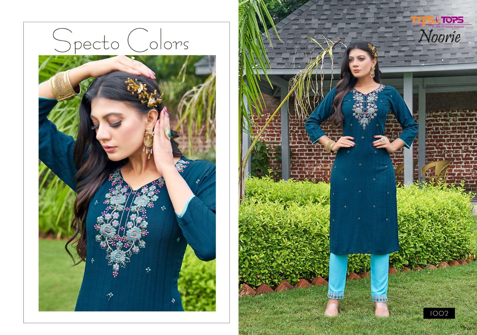 TIPS & TOPS PRESENT NOORIE FESTIVE WEAR FANCY KURTI WITH PANT IN WHOLESALE PRICE IN SURAT - SAI DRESSES