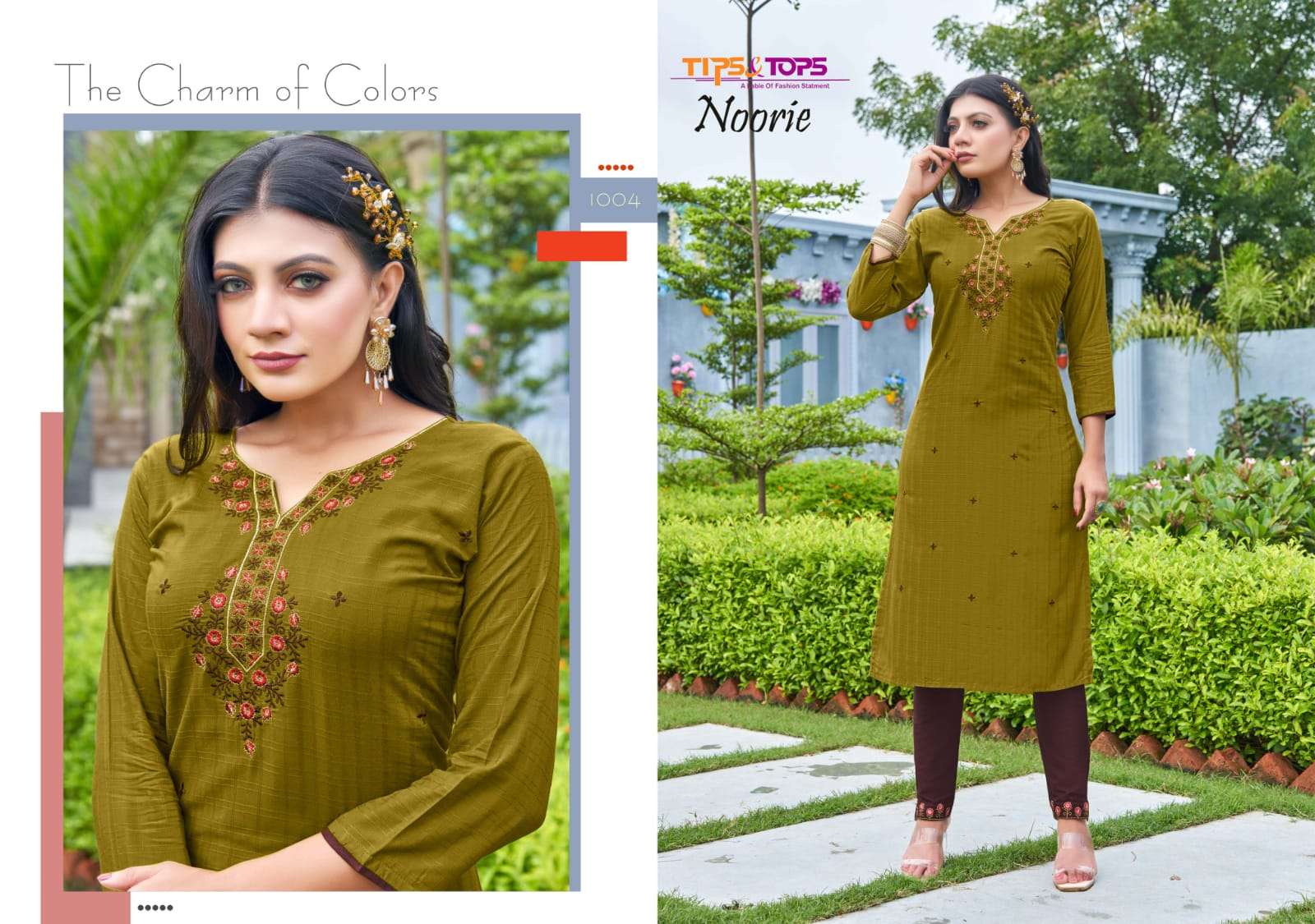 TIPS & TOPS PRESENT NOORIE FESTIVE WEAR FANCY KURTI WITH PANT IN WHOLESALE PRICE IN SURAT - SAI DRESSES
